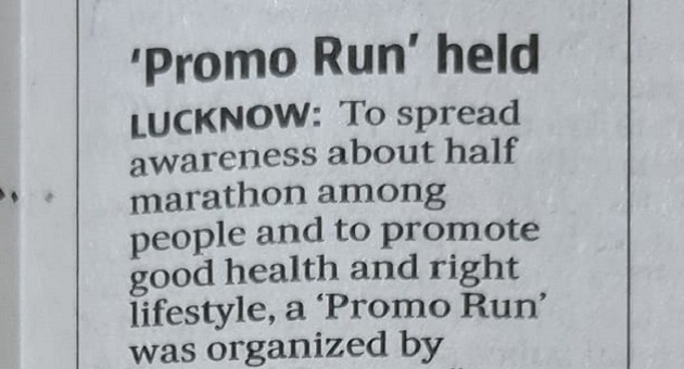 Promo Run Held for Lucknow Run